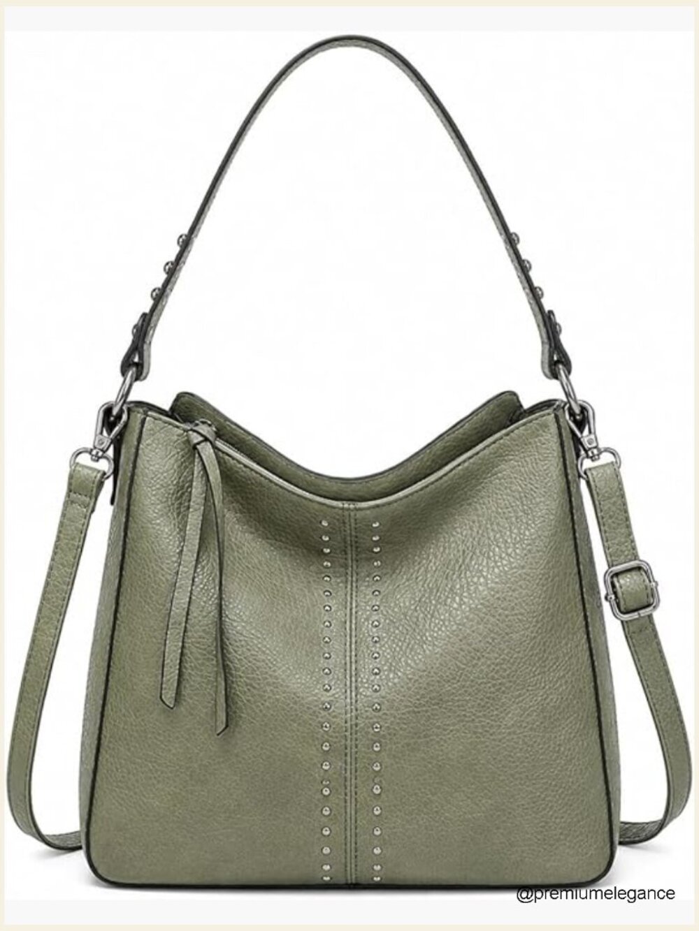 PU Leather Hobo Crossbody Purse with Detachable Strap